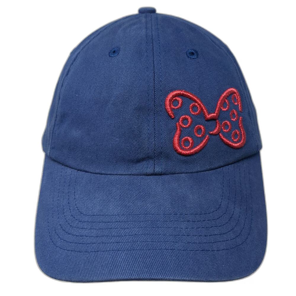 Disney Parks Baseball Cap Blue One Size Embroidered Minnie Mouse Bow Hat